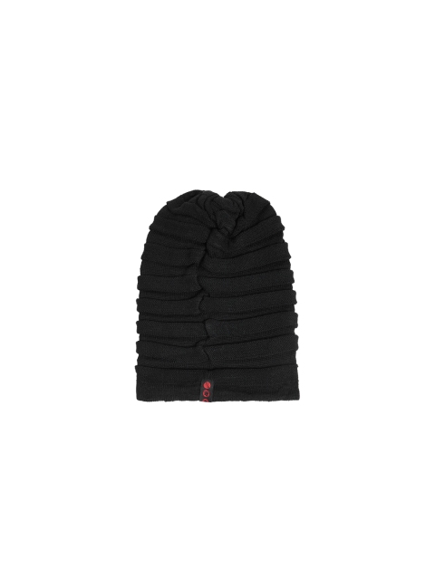 PUNK Men Black Solid Beanie