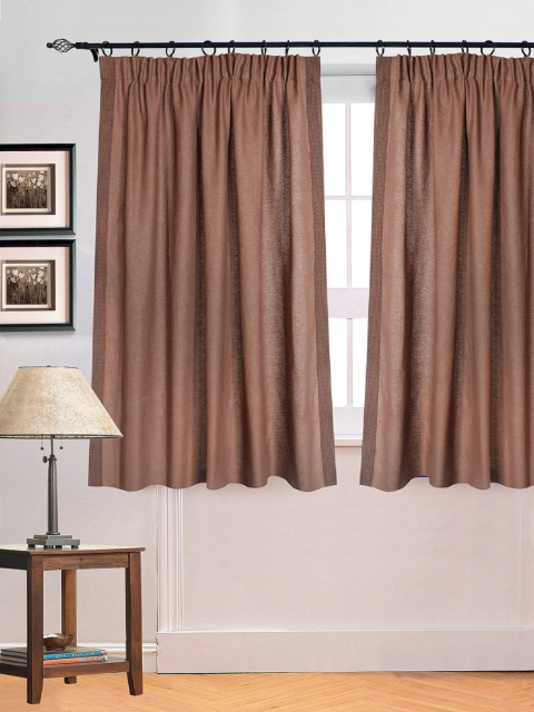 

Deco Window Brown Single Window Curtain