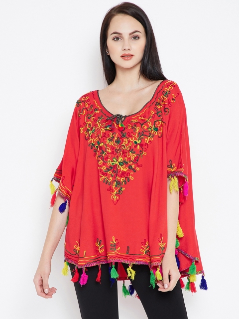

Toshee Women Red Printed Kaftan Top