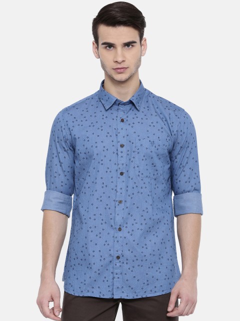 

Classic Polo Men Blue Slim Fit Printed Casual Shirt