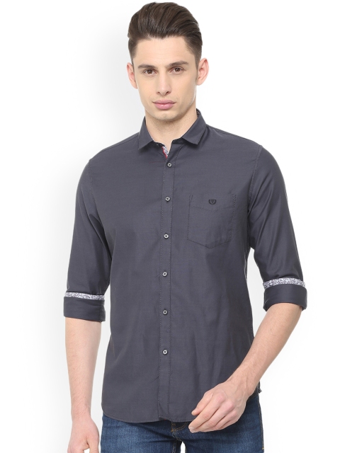 

Van Heusen Sport Men Grey Slim Fit Solid Casual Shirt