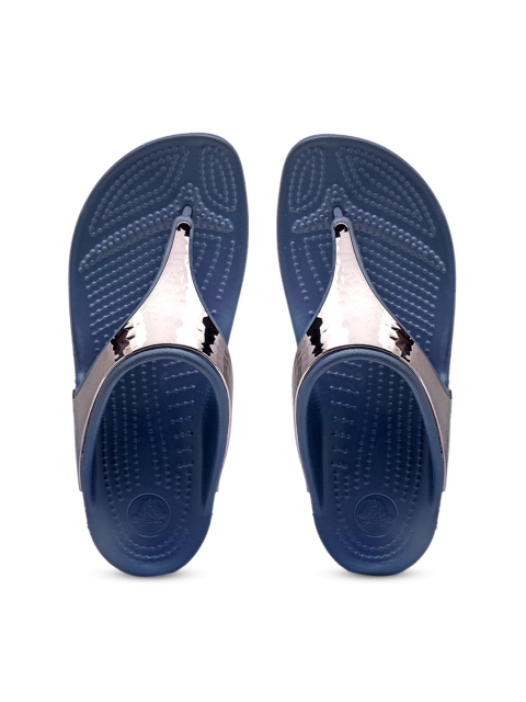 

Crocs Sloane Women Navy Blue Solid Synthetic T-Strap Flats