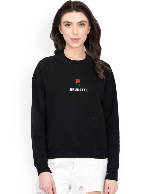 

Kotty Women Black Printed Sweatshirt