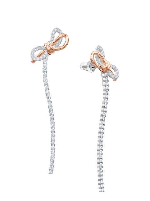 

SWAROVSKI Silver-Toned Contemporary Drop Earrings