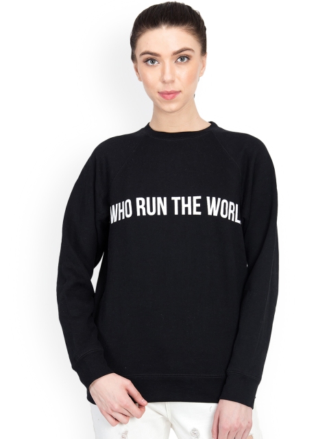 

Kotty Women Black Printed Sweatshirt