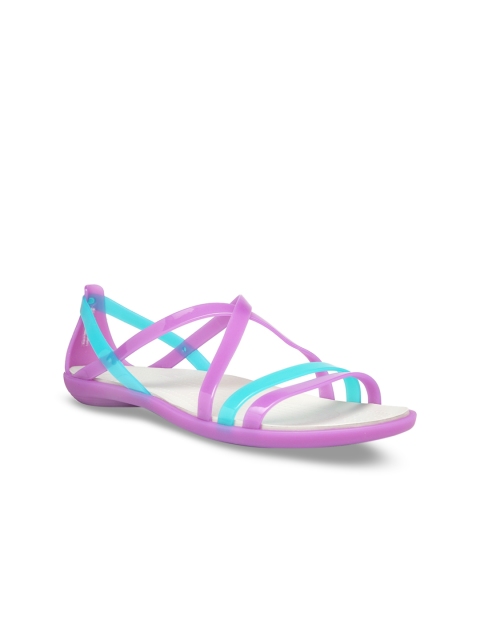 

Crocs Isabella Women Purple Solid Synthetic Open Toe Flats