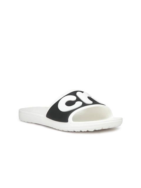 

Crocs Women Black & White Printed Sliders