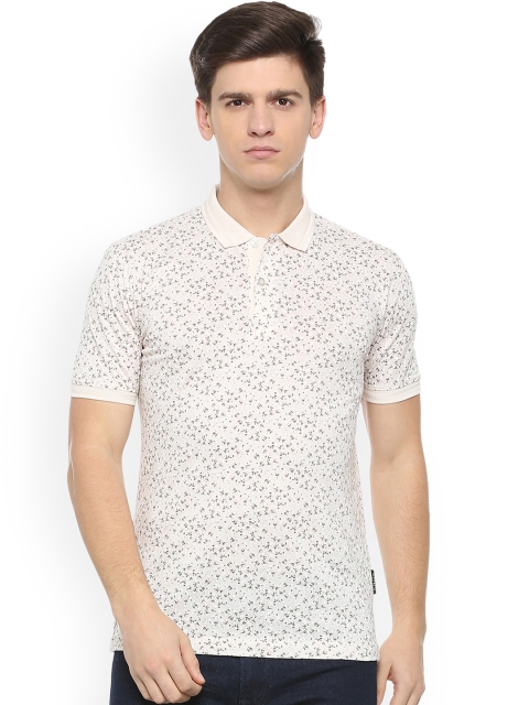 

Van Heusen Men Beige Printed Polo Collar T-shirt