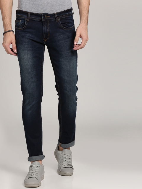 

Peter England Casuals Men Blue Slim Fit Mid-Rise Clean Look Stretchable Jeans