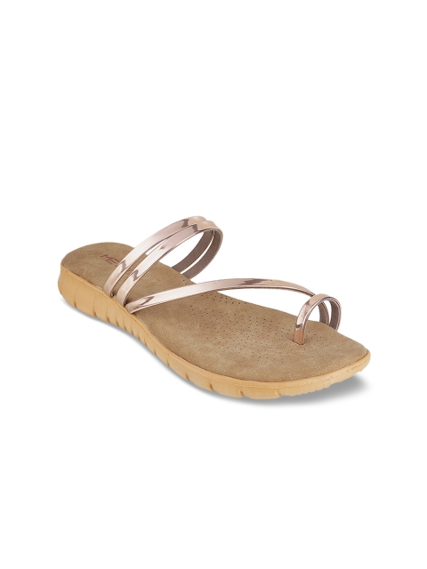 

Metro Women Rose Gold Solid Synthetic One Toe Flats