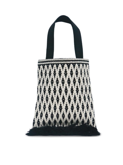 

Diwaah Black & White Self Design Tote Bag