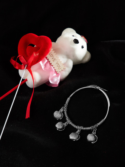 

ZeroKaata Women Silver-Plated Oxidised Handcrafted Cuff Bracelet