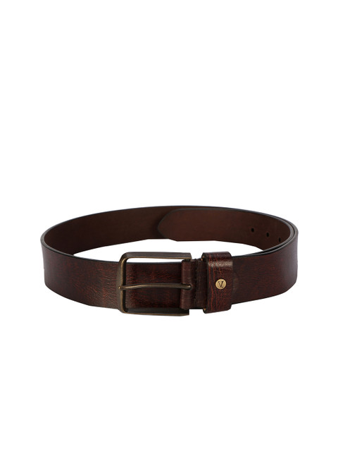 

V Dot Men Brown Woven Design Belt