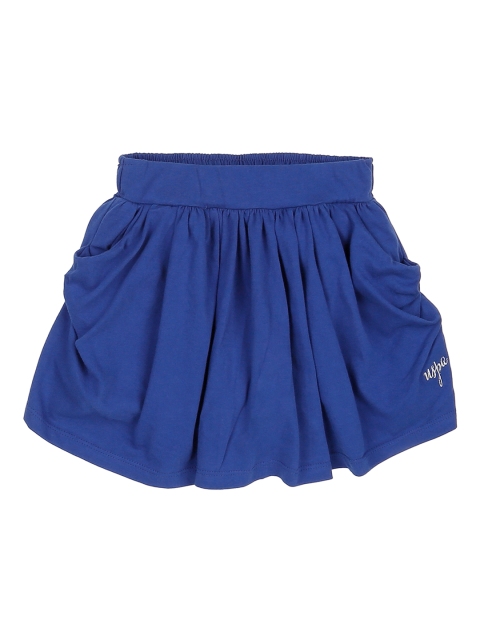 

U.S. Polo Assn. Kids Girls Blue Solid Flared Knit Skort