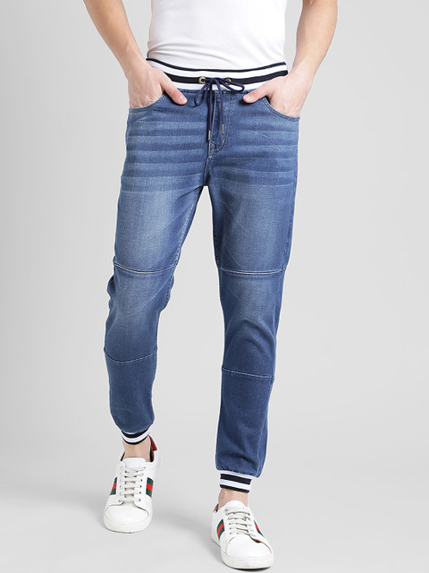 

REALM Men Blue Skinny Fit Mid-Rise Clean Look Stretchable Jeans