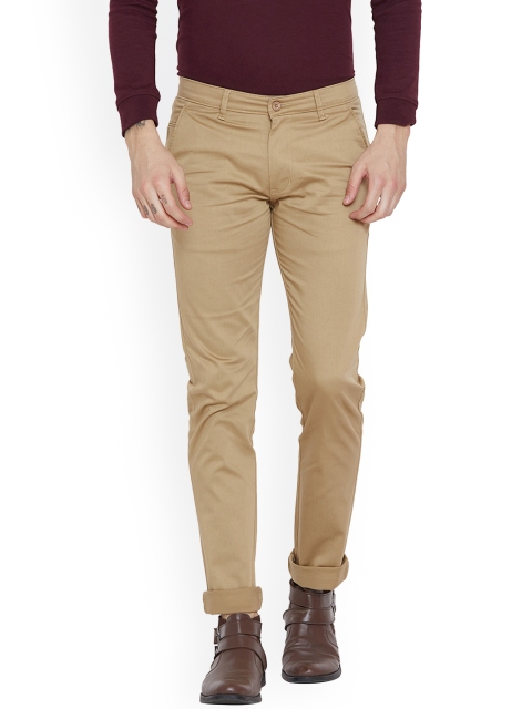 

Duke Men Khaki Slim Fit Solid Regular Trousers