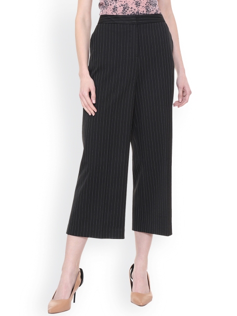 

Van Heusen Woman Black & White Regular Fit Striped Culottes