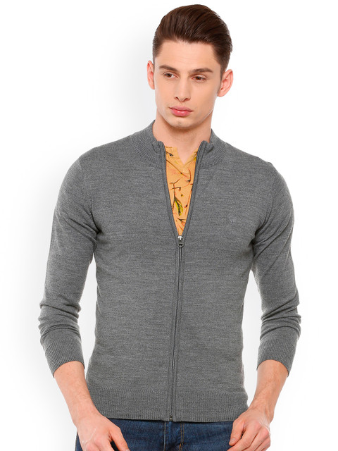 

Allen Solly Men Solid Grey Sweater