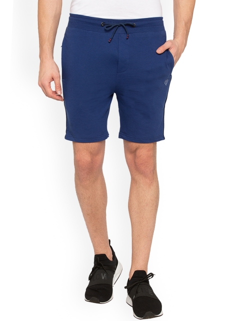 

Status Quo Men Blue Solid Slim Fit Regular Shorts