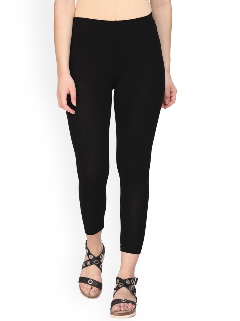 

Alena Women Black Solid Three-Fourth Length Leggings
