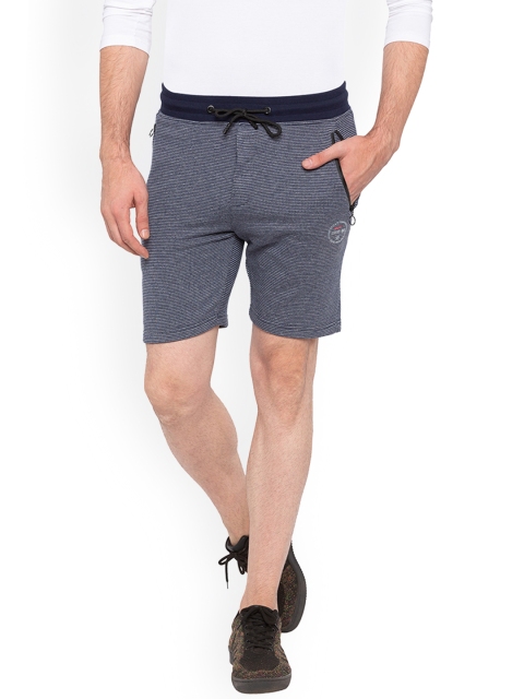 

Status Quo Men Blue Solid Slim Fit Regular Shorts