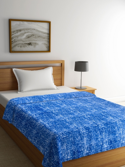 

Portico New York Blue Abstract AC Room 300 GSM Single Bed Blanket