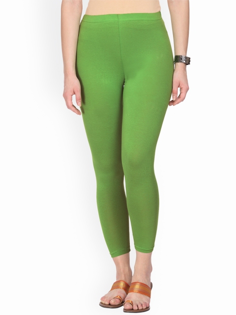 

Alena Women Green Solid Ankle-Length Leggings