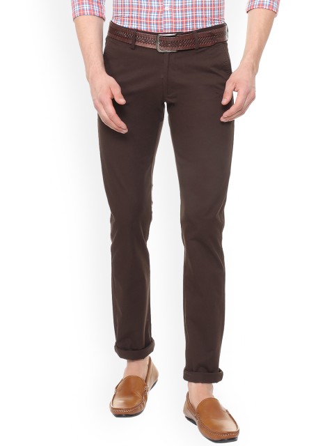 

Allen Solly Men Brown Slim Fit Solid Regular Trousers