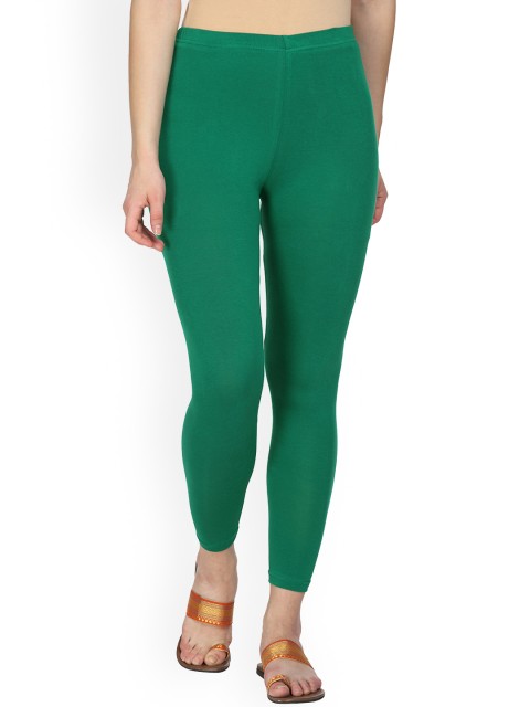 

Alena Women Green Solid Ankle-Length Leggings