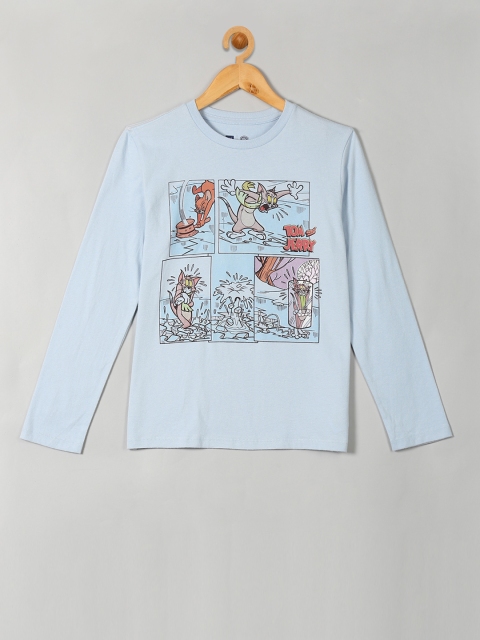 

GAP Boys Blue Printed Round Neck T-shirt