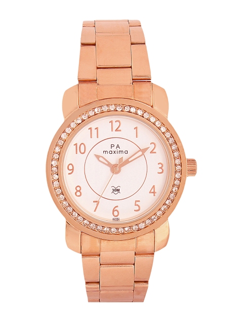 

maxima Women White Analogue Watch