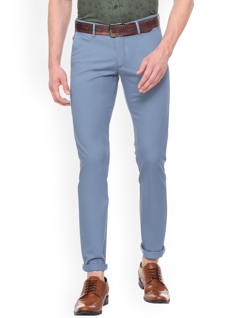 

Allen Solly Men Blue Slim Fit Solid Regular Trousers