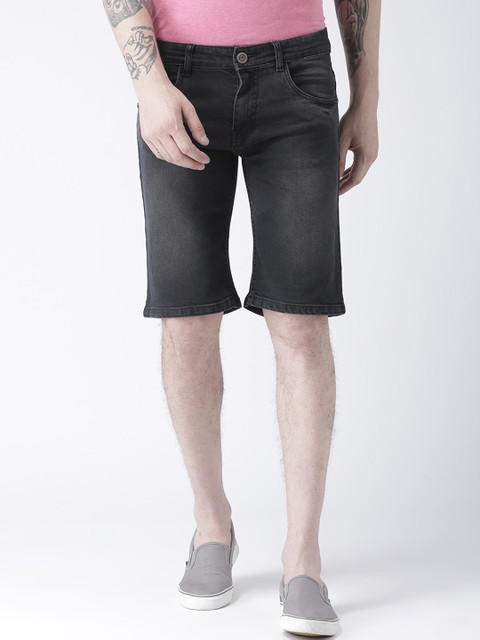 

CINOCCI Men Black Solid Slim Fit Regular Shorts