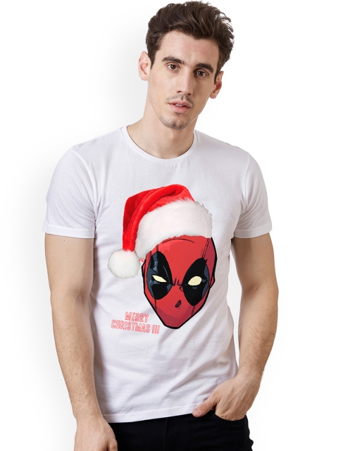 

Free Authority Deadpool featured White Tshirt for Men
