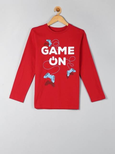 

GAP Boys Red Printed T-shirt