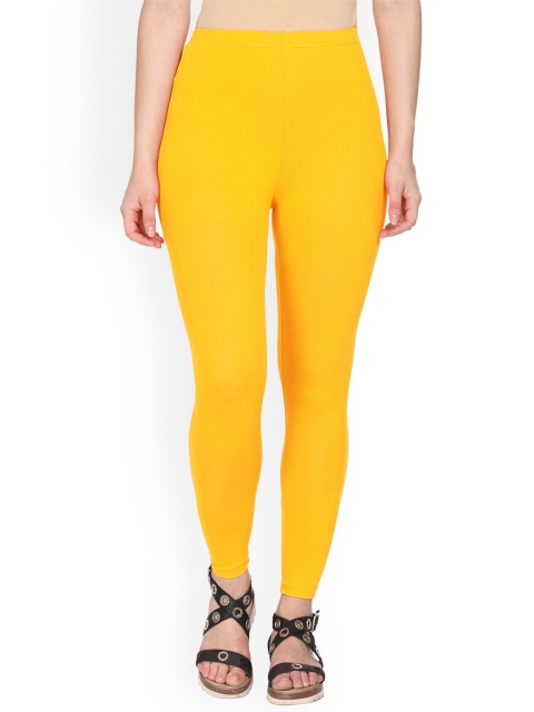 

Alena Women Yellow Solid Ankle-Length Leggings