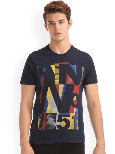 

Arrow Sport Men Blue Printed Round Neck T-shirt