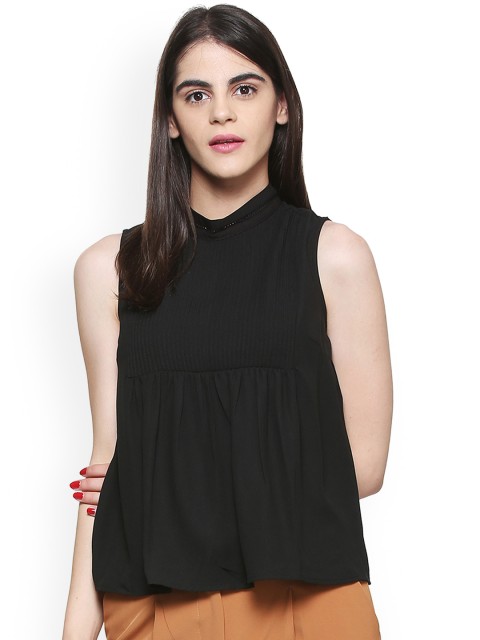 

Van Heusen Woman Black Solid Empire Top