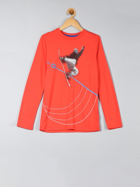 GAP Boys Red Printed T-shirt