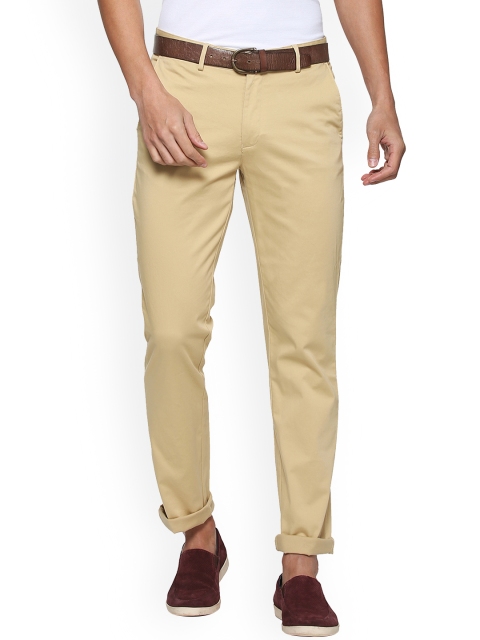 

Peter England Men Khaki Slim Fit Solid Regular Trousers