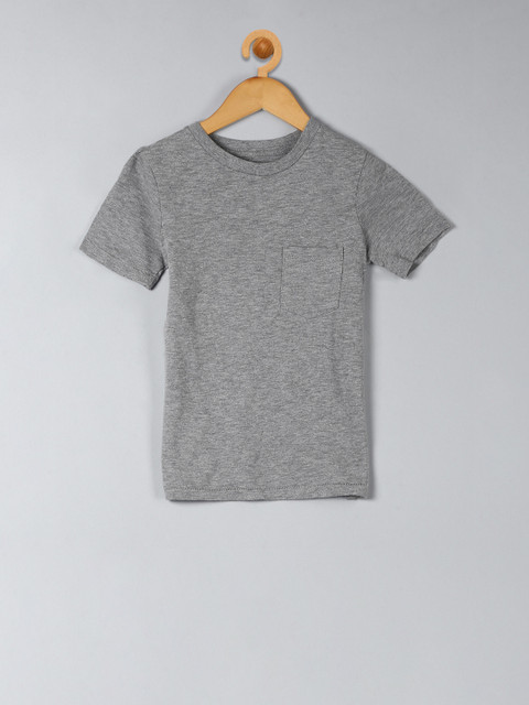 

GAP Boys Grey Solid Round Neck T-shirt