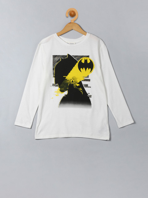 

GAP Boys White Printed Round Neck T-shirt