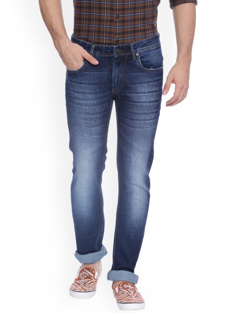 

Basics Men Navy Blue Super Skinny Fit Low-Rise Clean Look Stretchable Jeans