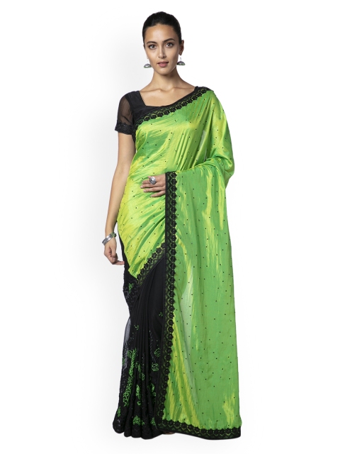 

Soch Green Embellished Poly Silk Saree