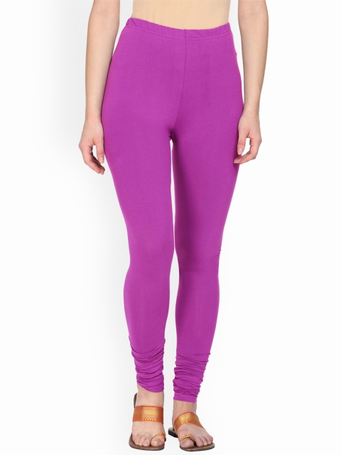 

Alena Women Violet Solid Churidar-Length Leggings