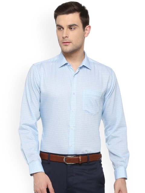 

Van Heusen Men Blue Regular Fit Checked Formal Shirt