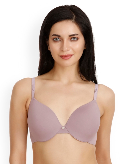 

Zivame Purple Solid Underwired Lightly Padded T-shirt Bra ZI1297FASH