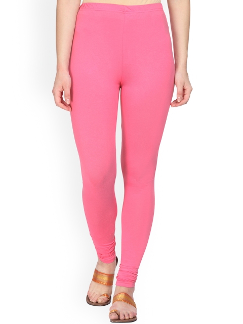 

Alena Women Pink Solid Churidar-Length Leggings