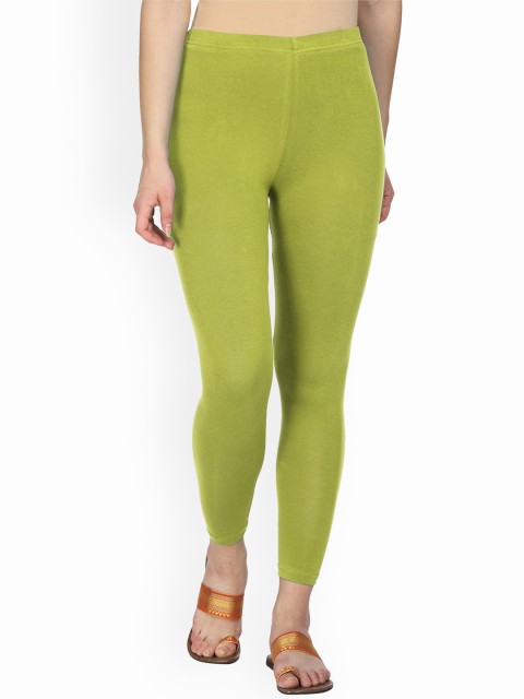

Alena Women Green Solid Ankle-Length Leggings