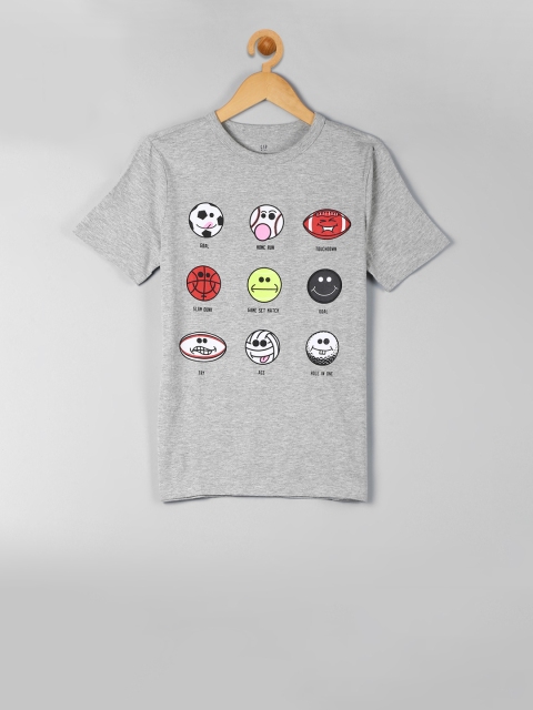 

GAP Boys Grey Printed Round Neck T-shirt